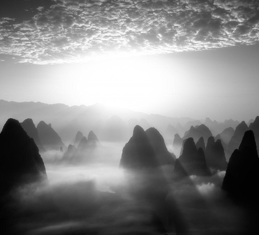 Misty Mountain Dawn by Fabrizio Massetti — canvas wall art