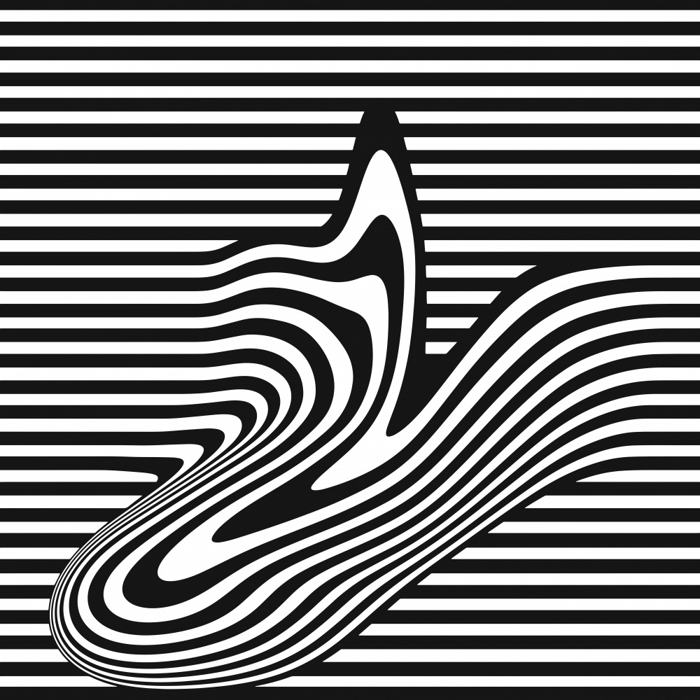 Wavy Striped Illusion by Carlos Perez Del Moro — canvas wall art