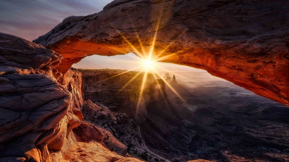 Mesa Arch Sunburst by Renè Colella — canvas wall art