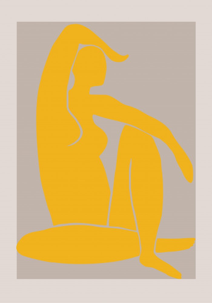Yellow Seated Figure by Old Artists Studio II — canvas wall art