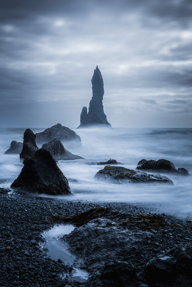 Misty Sea Stacks by Matthias Bergolth — canvas wall art