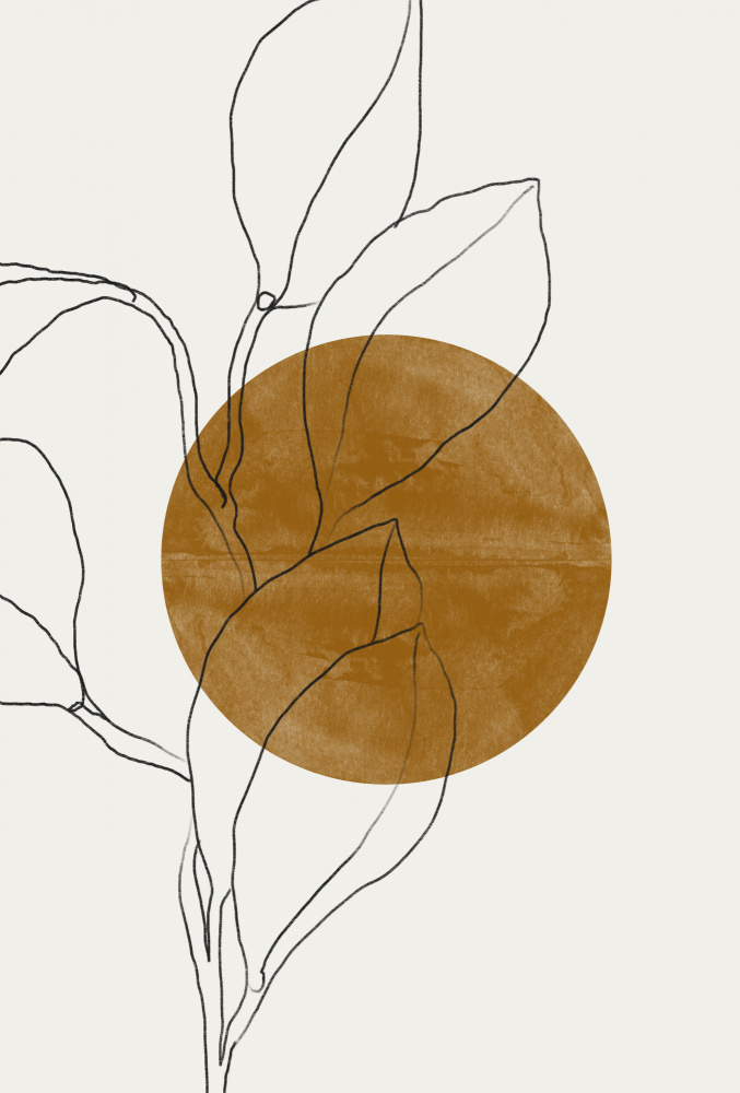 Earthy Line Leaves by THE MIUUS STUDIO — canvas wall art