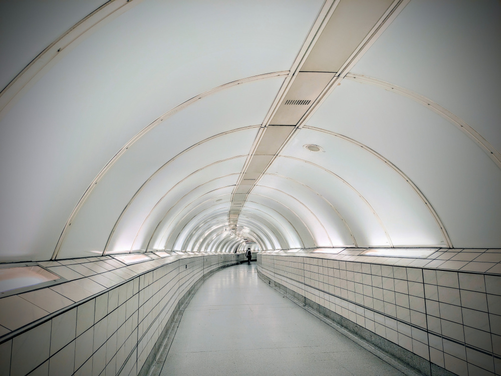 Modern Curved Tunnel by Elizabeth Allen — canvas wall art