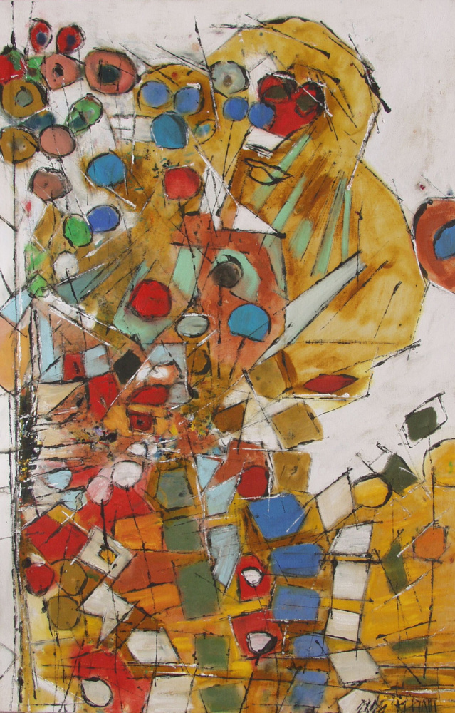 Abstract Colorful Forms by Barbara Piatti — canvas wall art