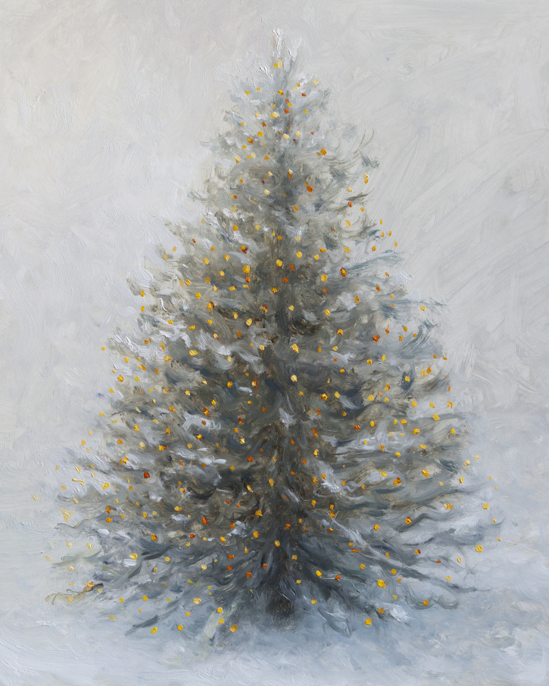 Snowy Christmas Glow by James Zamora — canvas wall art