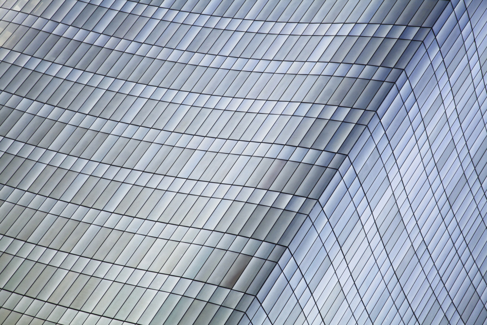 Sleek Curved Facade by Ibraheem Badahdah — canvas wall art