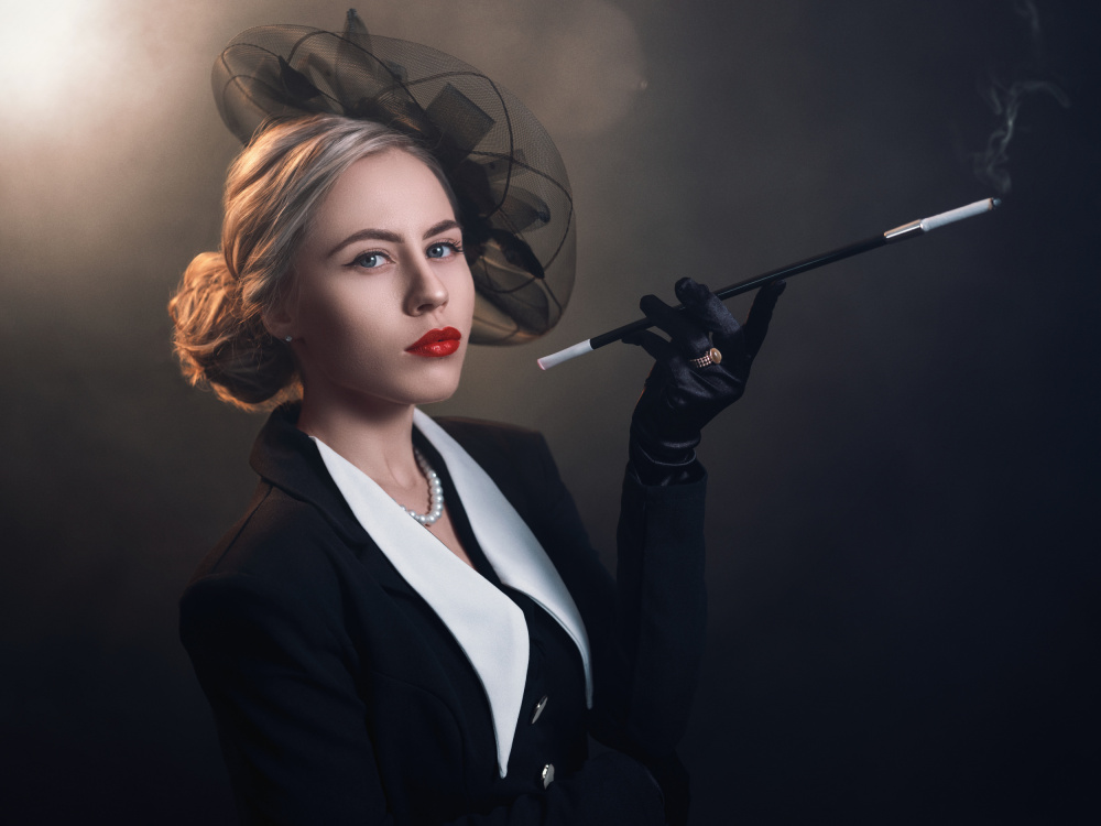 Hollywood Glamour Woman by Martin Lee — canvas wall art
