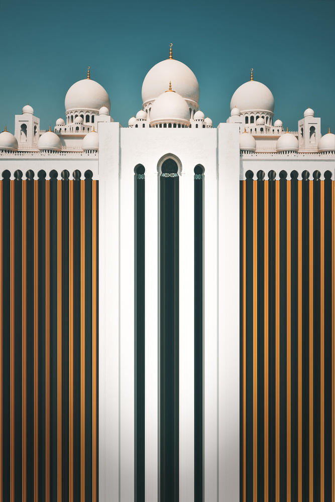 Grand White Mosque Domes by Marcus Hennen — canvas wall art