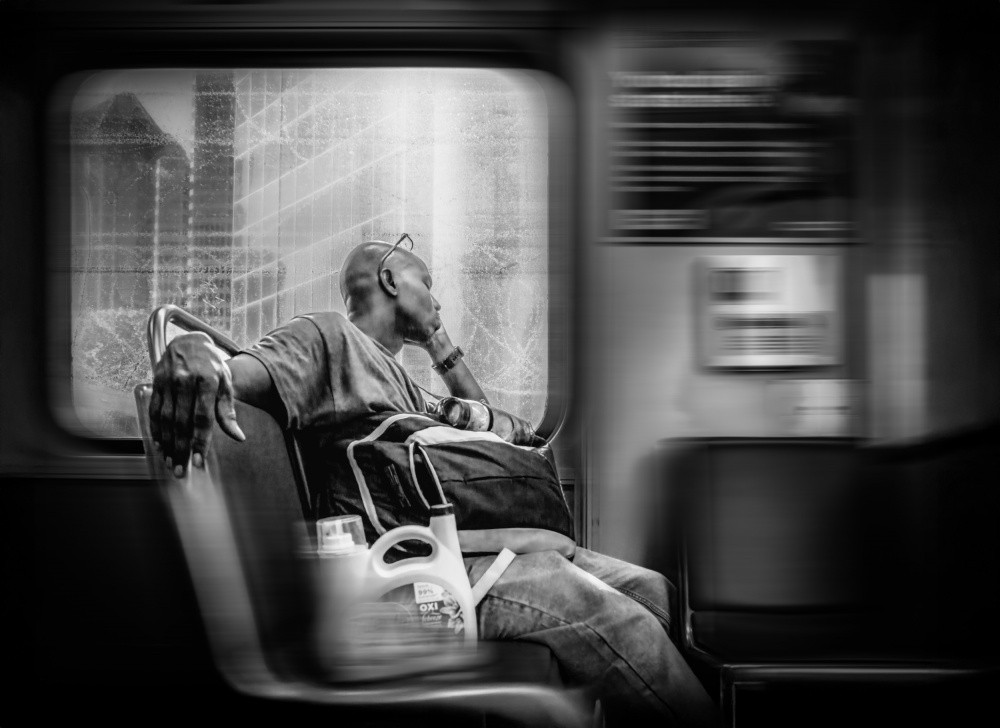 Pensive Urban Journey by Serena Duan — canvas wall art