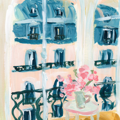 Paris Apartment Acrylic Painting