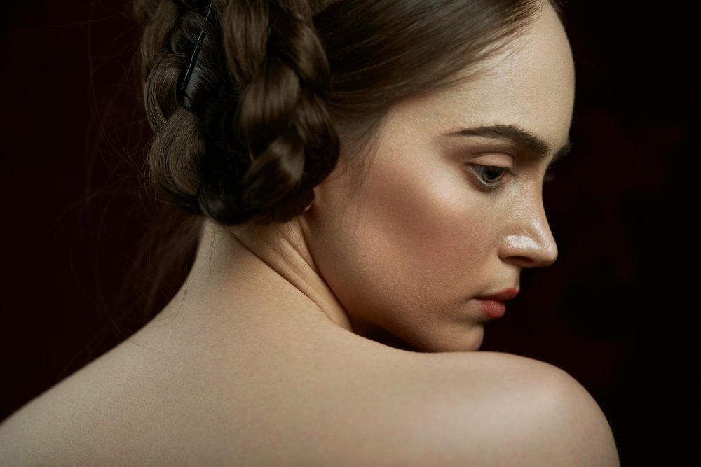 Elegant Profile Portrait by Peyman Naderi — canvas wall art
