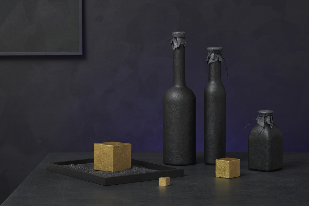 Black and Gold Stillness by Christophe Verot — canvas wall art