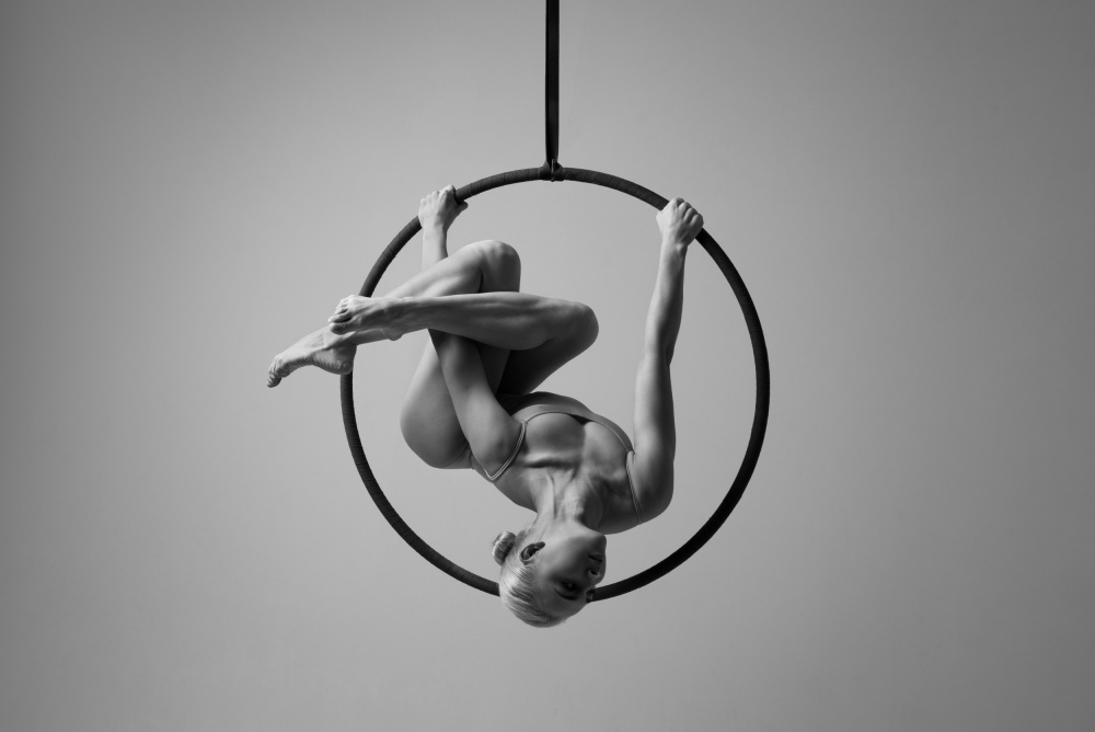 Graceful Aerialist Pose by Natalya Sleta — canvas wall art