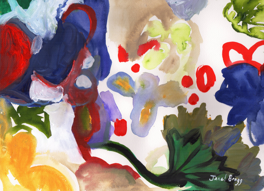 Vibrant Abstract Forms by Janel Bragg — canvas wall art