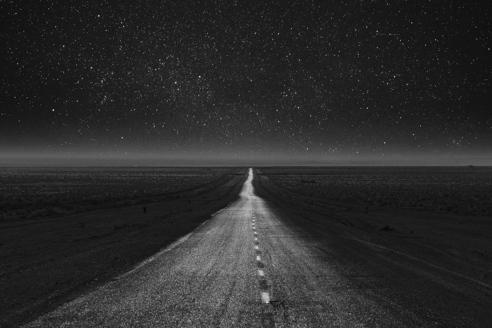 Endless Starry Road by Asef Azimaie — canvas wall art