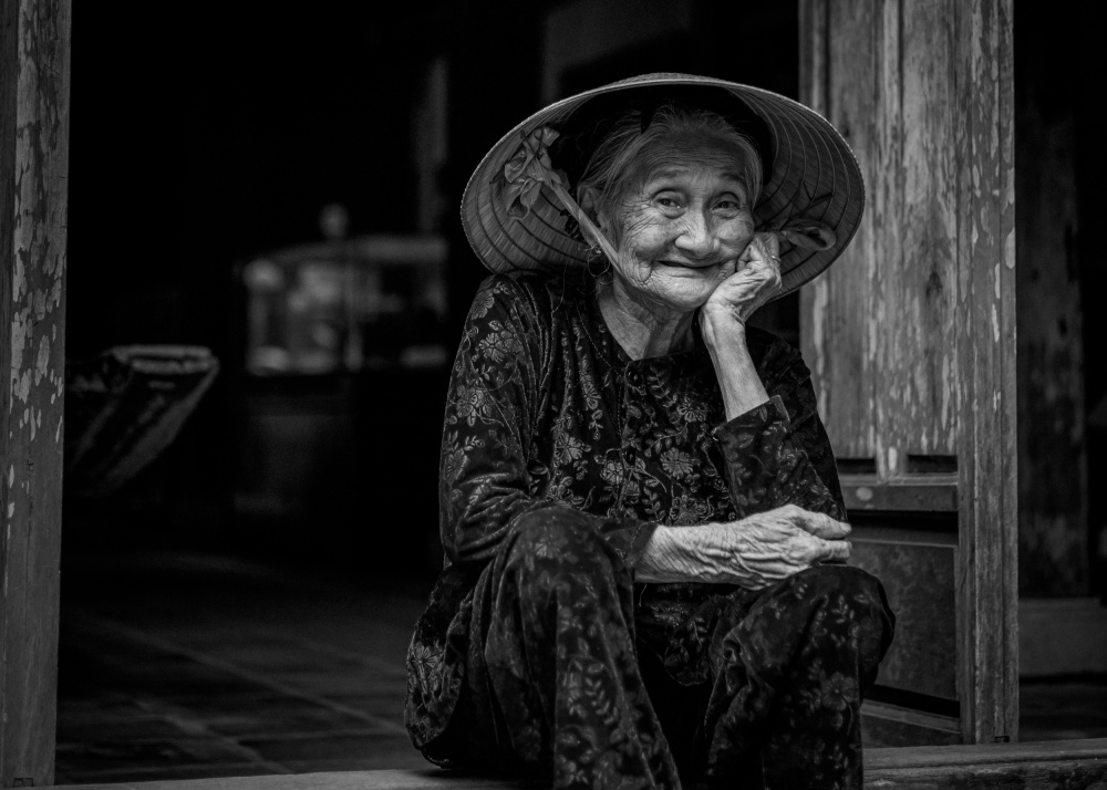 Serene Elderly Woman by ADIREK M — canvas wall art