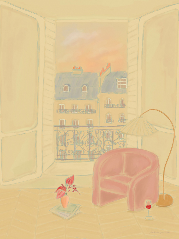 Cozy Paris Apartment by Katharina Puritscher — canvas wall art