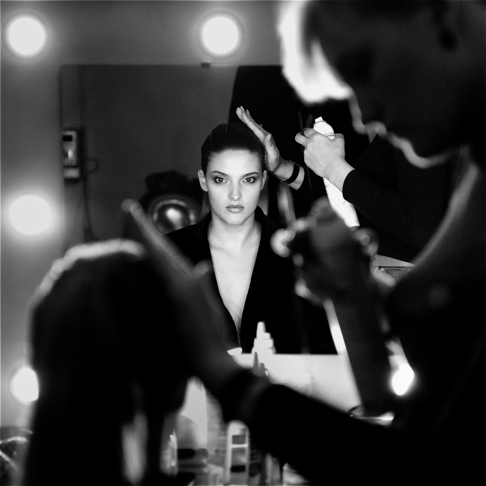 Backstage Beauty Prep by Didier Guibert — canvas wall art