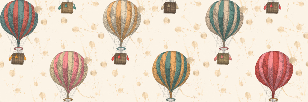 Whimsical Hot Air Balloons by Hendon Lane — canvas wall art