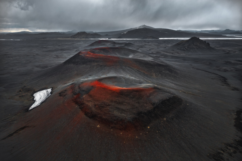 Volcanic Red Craters by Rafal R. Nebelski — canvas wall art