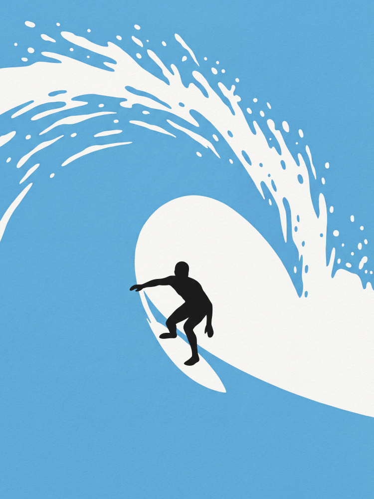 Surfer In The Tube by Andreas Magnusson — canvas wall art