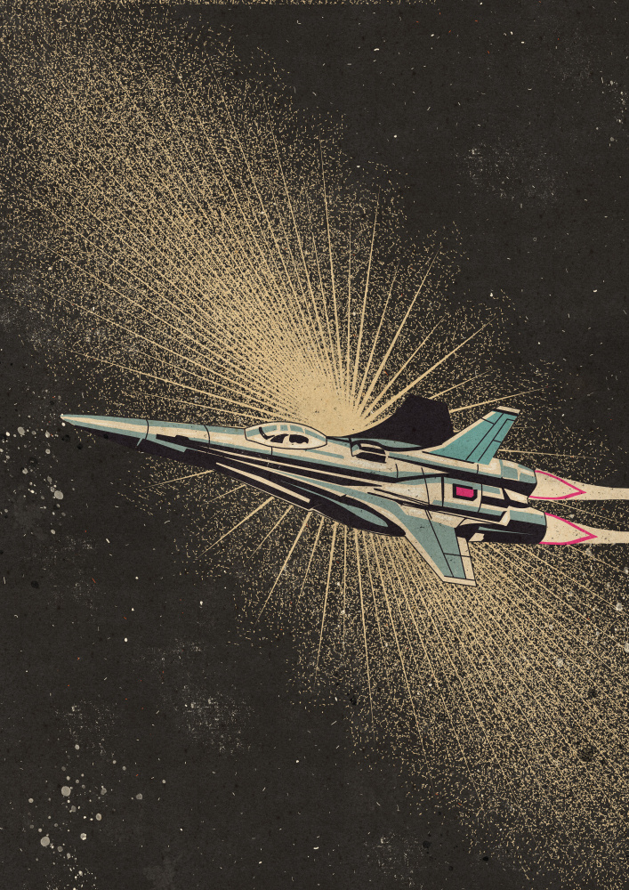 Space Flight Starburst by Nicholas — canvas wall art