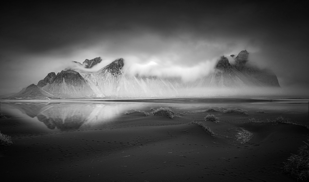 Misty Mountain Reflection by Andrea Auf dem Brinke — canvas wall art