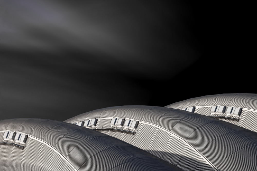 Curved Modern Roofs by Karin Kilb — canvas wall art