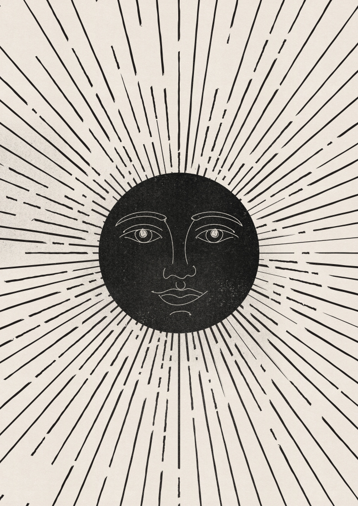 Mystic Sun Face by Nicholas — canvas wall art