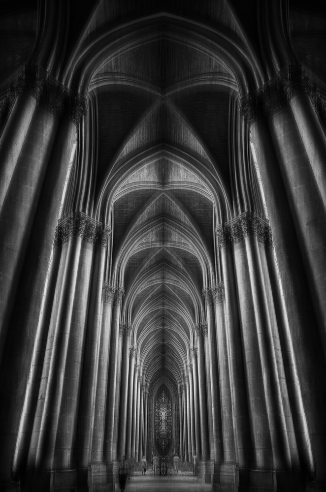 Majestic Gothic Hallway by Oussama Mazouz — canvas wall art