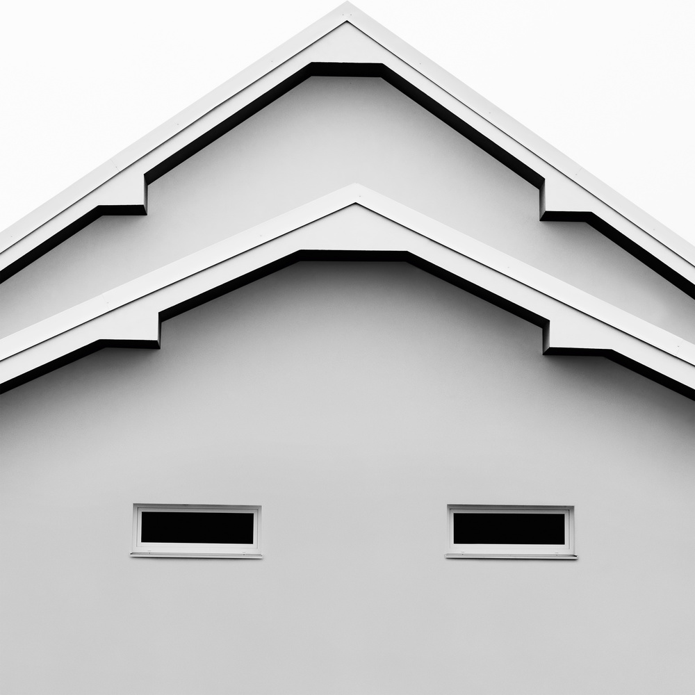 Double Gable Facade by Jozef Kiss — canvas wall art