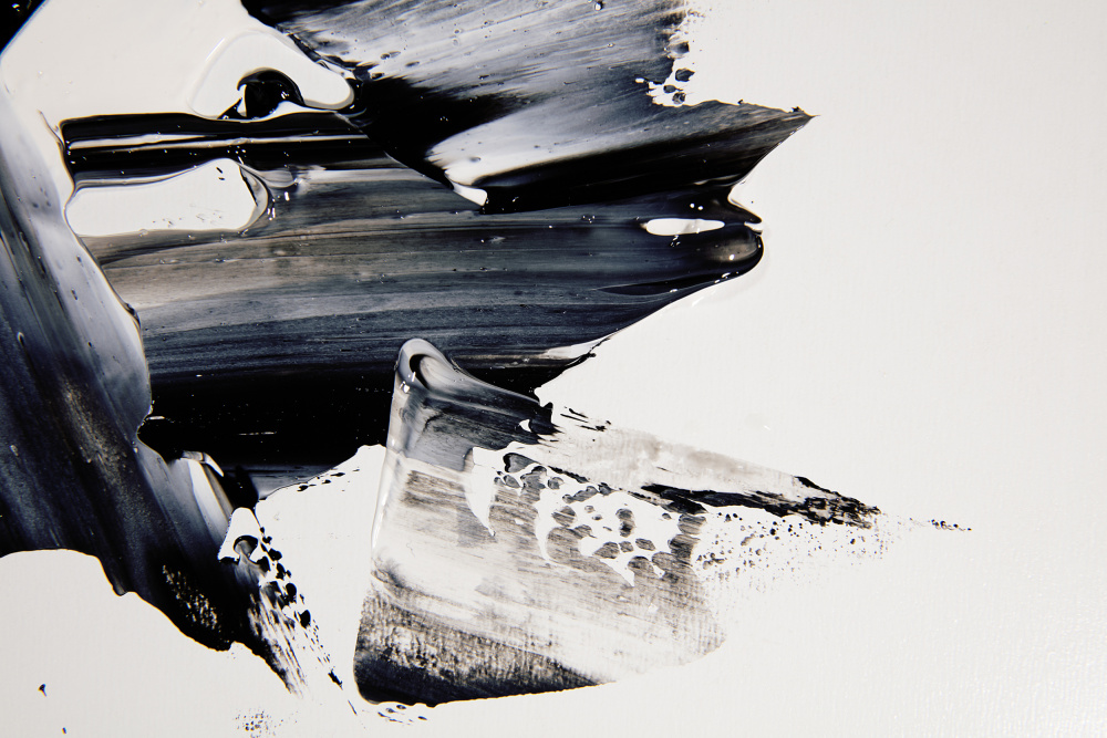 Abstract Monochrome Swirl by Julia Ramiro — canvas wall art