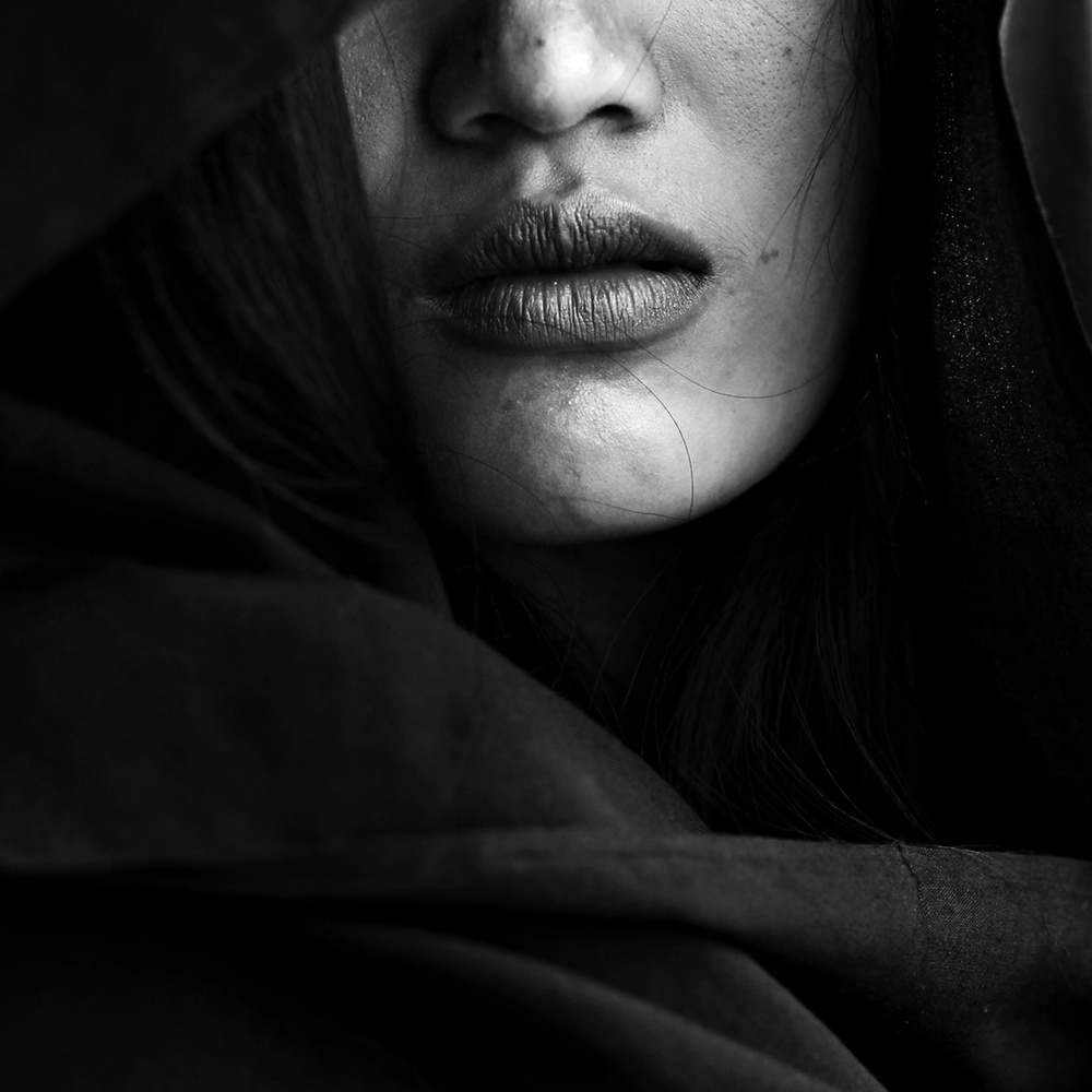 Sensual Lips Portrait by bonifasius wahyu adi f — canvas wall art