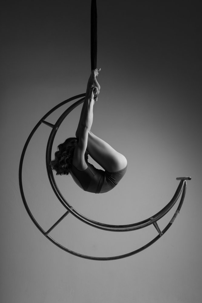 Aerial Moon Performance by Natalya Sleta — canvas wall art