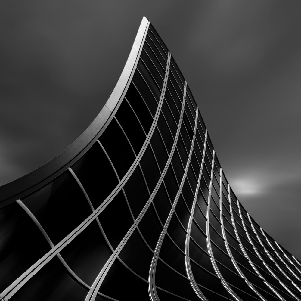 Curved Modern Architecture by Oussama Mazouz — canvas wall art