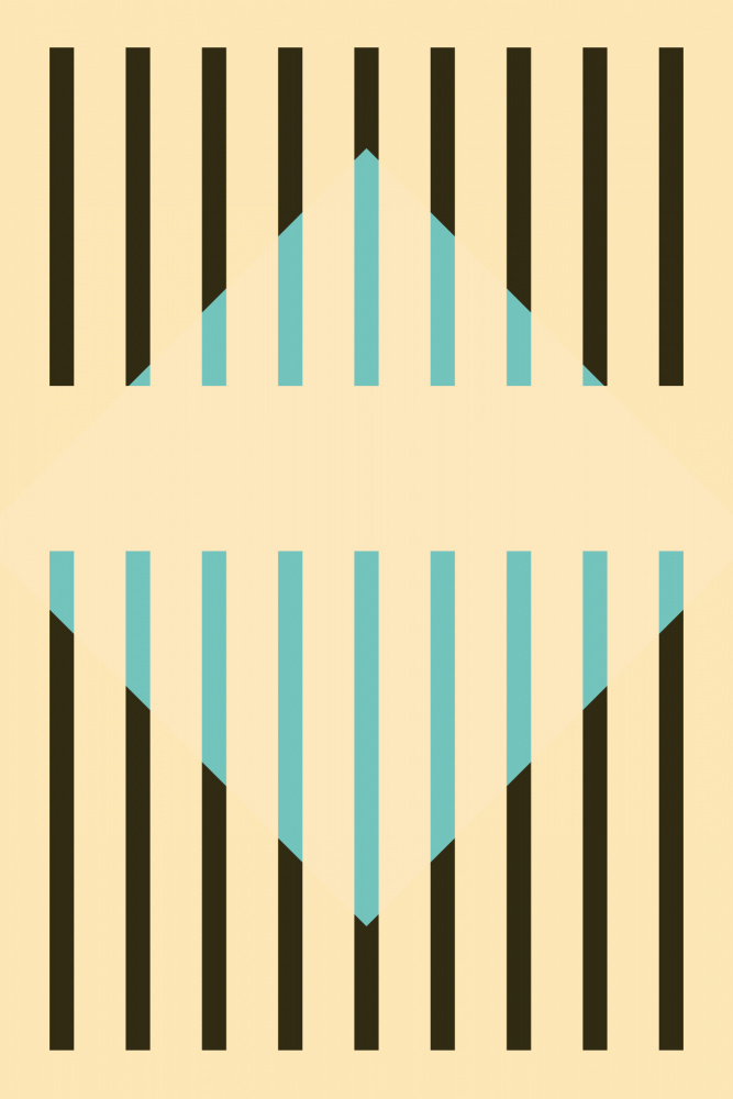 Abstract Teal Bar Pattern by jay stanley — canvas wall art