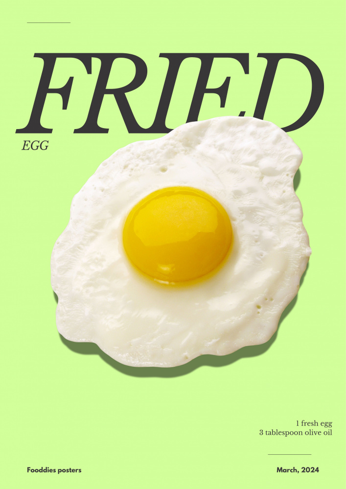 Perfect Fried Egg by Julia Ramiro — canvas wall art