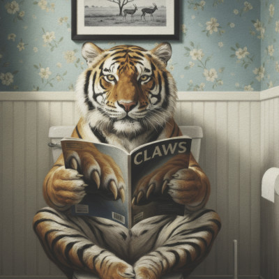 Tiger In the Bathroom