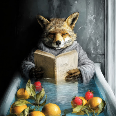 Fox In Bathtube 8