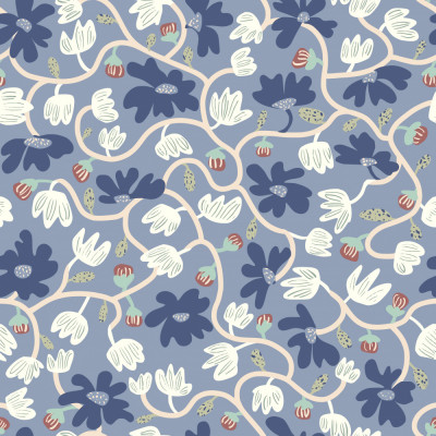 Flowering Blue Vines
