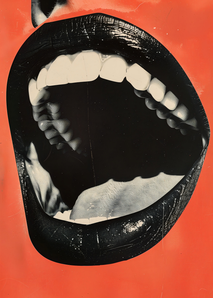 Screaming Open Mouth by Andreas Magnusson — canvas wall art