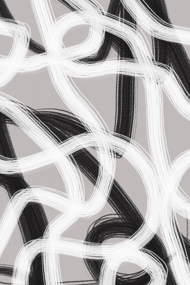 Black And White Brushstrokes by uplusmestudio — canvas wall art