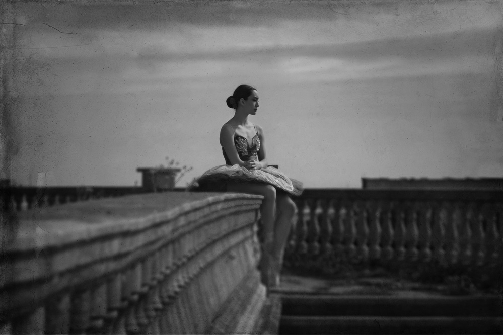 Pensive Ballerina by Antonio Arcos aka fotonstudio — canvas wall art