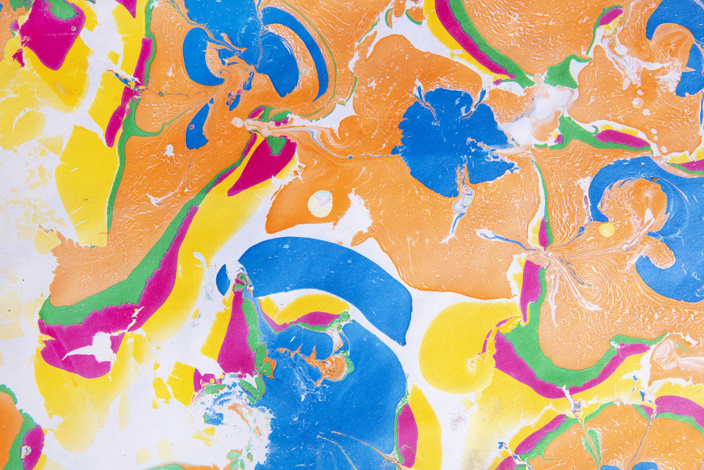 Vibrant Fluid Marble by Julia Ramiro — canvas wall art