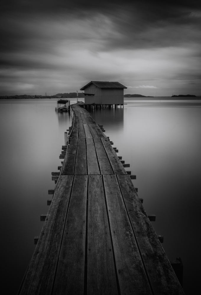 Moody Pier House by Yavuz Pancareken — canvas wall art