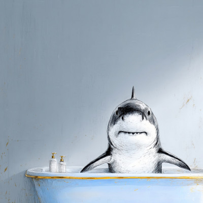 Whimsical Shark Bath