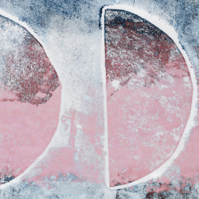 Muted Pink Blue Arcs