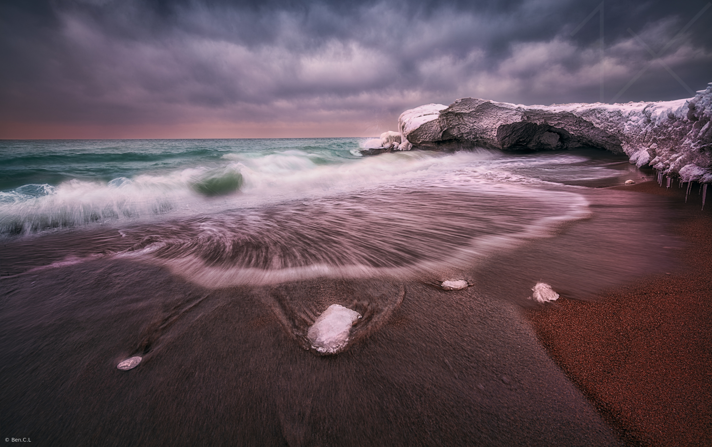 Icy Beach In Fancy Skirt