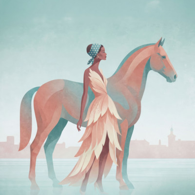 Ethereal Woman and Horse