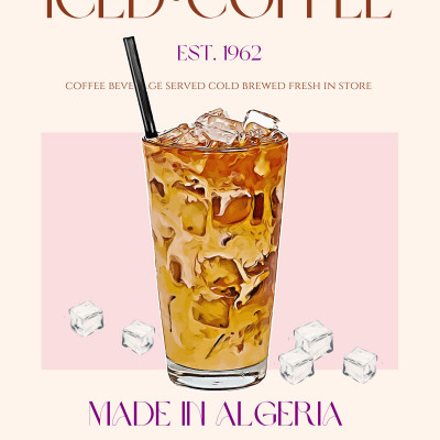 Refreshing Glass of Iced Coffee